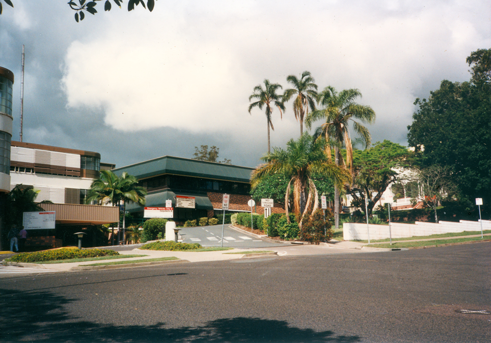 Ipswich General Hospital entrance at the corner of East and Court Streets just before redevelopment, Ipswich, 1996