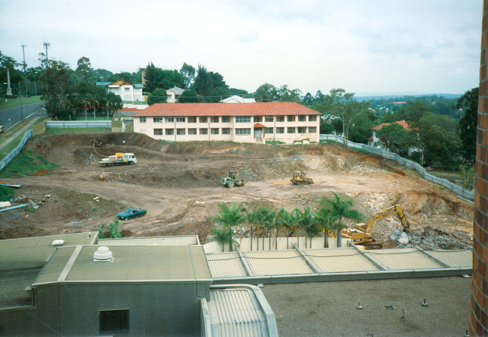 Earth works for new ward at Ipswich General Hospital, Ipswich, early 1998