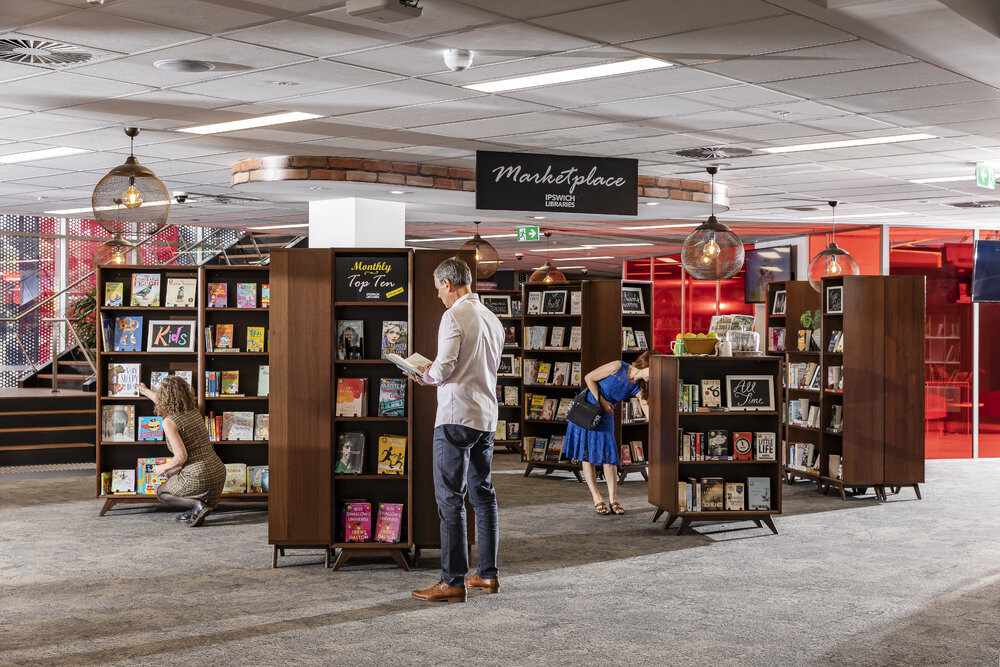 Promotional images for the opening of Springfield Central Library, Ipswich, August 2018