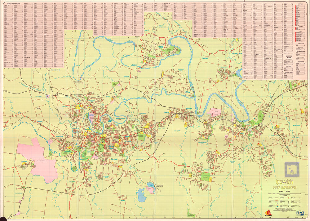 Sunmap tourist map - Ipswich and West Moreton region