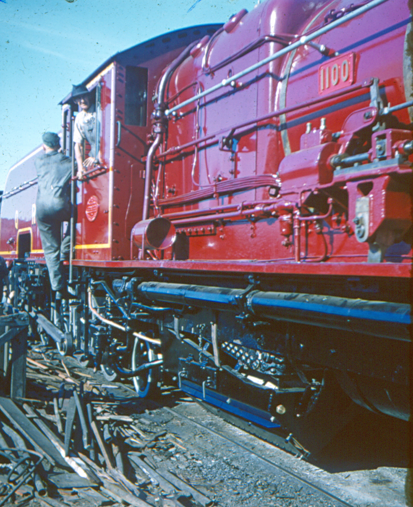 Restoring a Bayer-Garratt locomotive, no. 1100 at the Ipswich Railway Workshops, North Ipswich, 1957