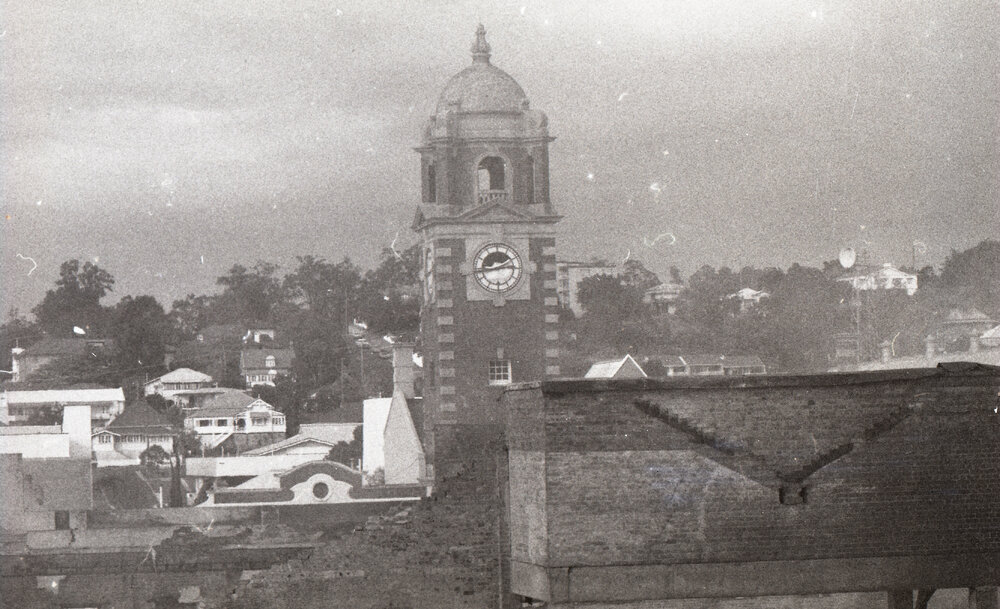 Aftermath of the Reid's (Cribb &amp; Foote) fire, Bell Street, Ipswich, August 1985
