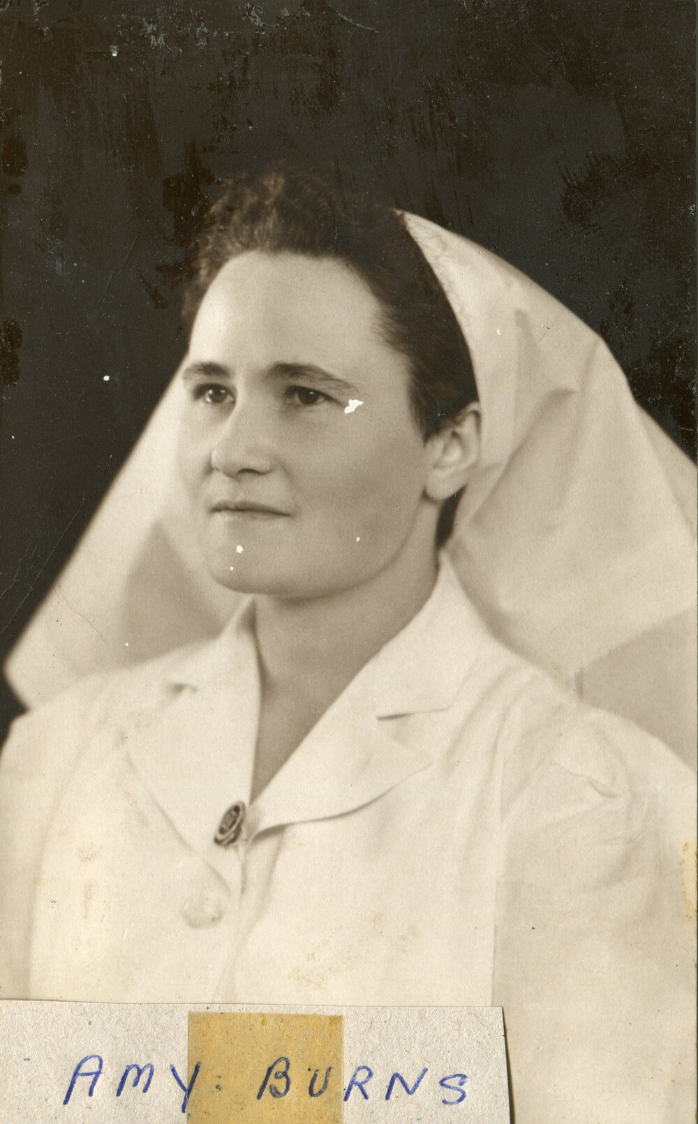 Nurse Amy Burns, in her Sisters' uniform, Ipswich Hospital, 1940s