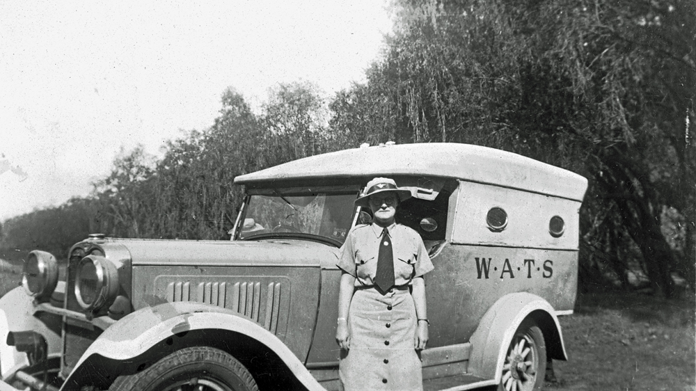 Van used by members of the Women's Auxiliary Transport Service (WATS), Ipswich, 1942