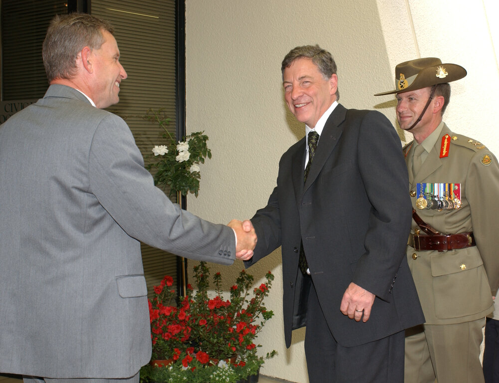 Ceremony welcoming RAAF personnel home from Bagdad, held at the Ipswich Civic Centre, October 2004