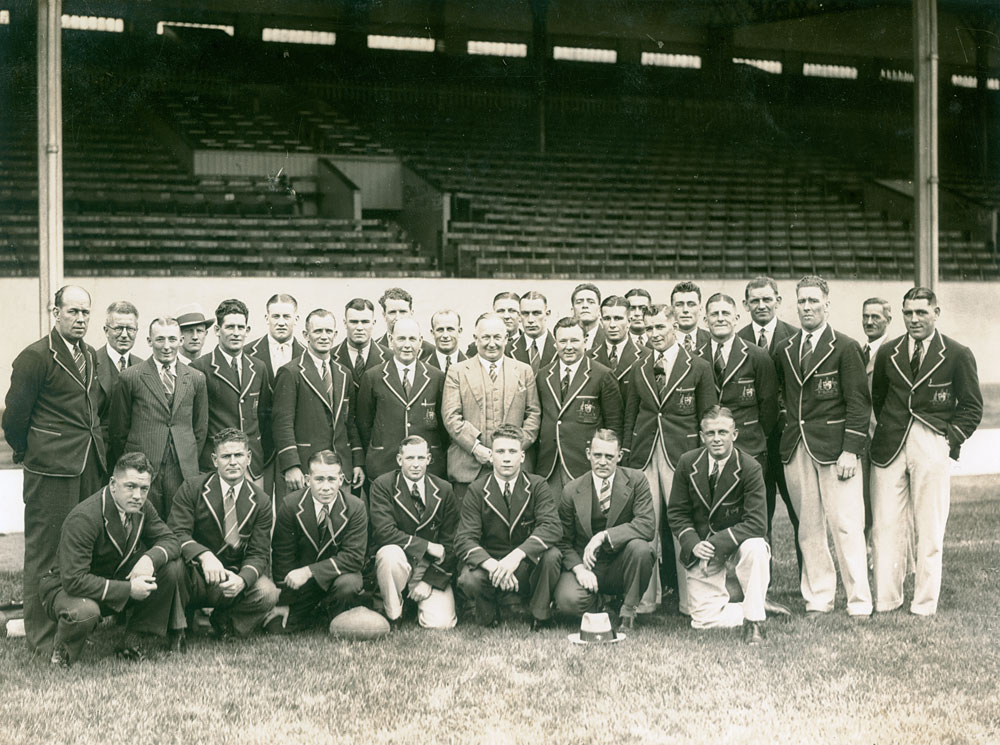 Members of the rugby league 'Kangaroo' team tour, England, United Kingdom, 1932