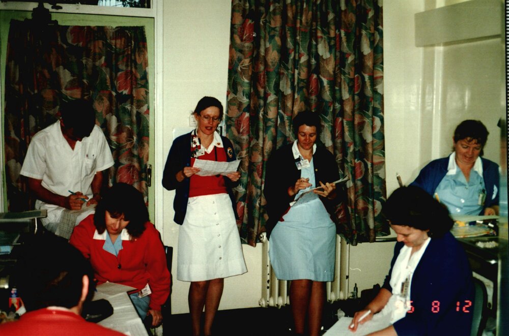 NURSES STUDYING, 12.8. 1995