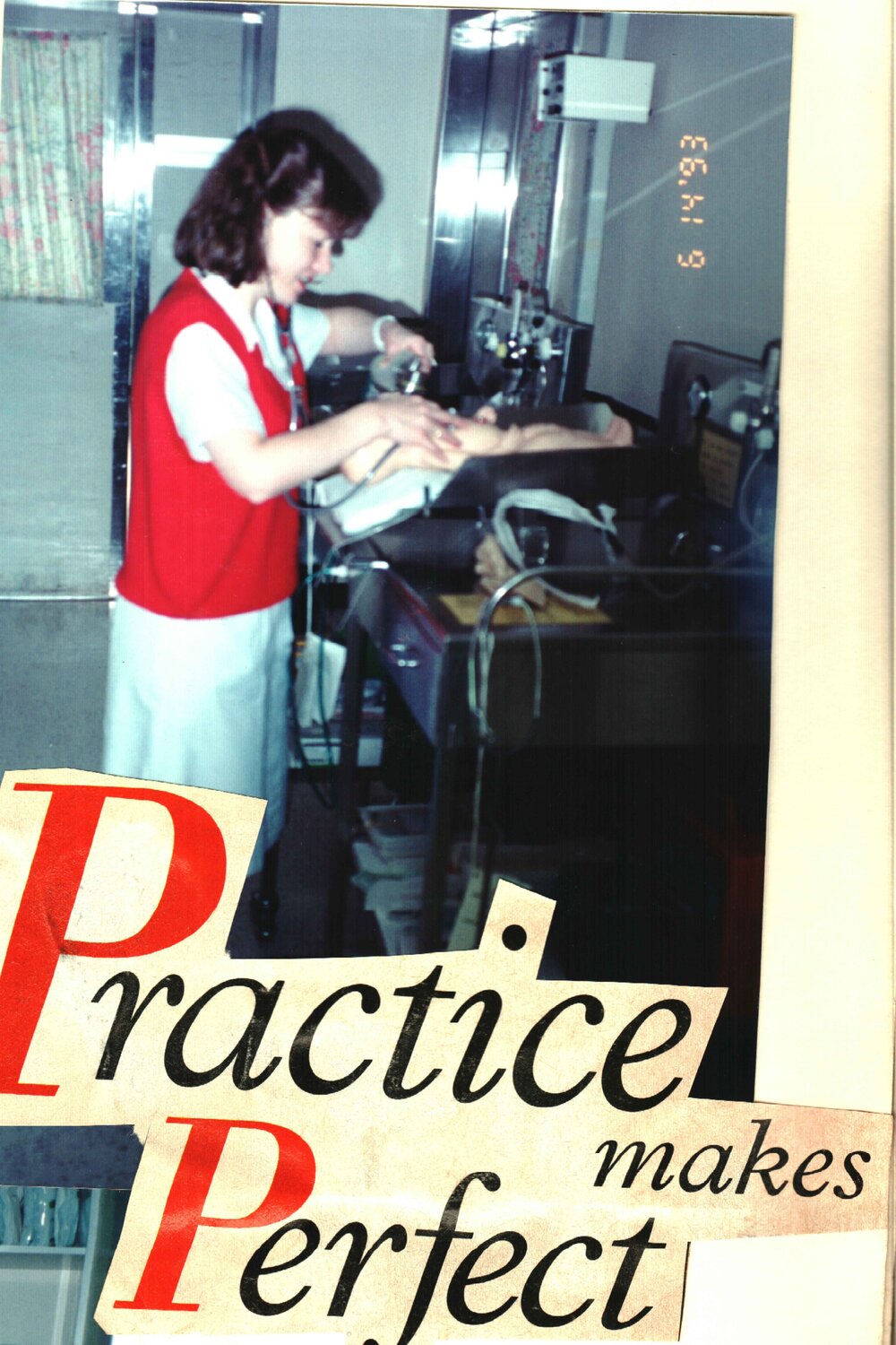 MIDWIFERY Scrapbook 1991 TO 1998, midwifery staff cleaning 1993