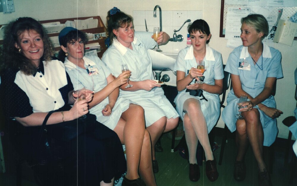 MIDWIFERY Scrapbook 1991 TO 1998, midwifery staff c1994.
