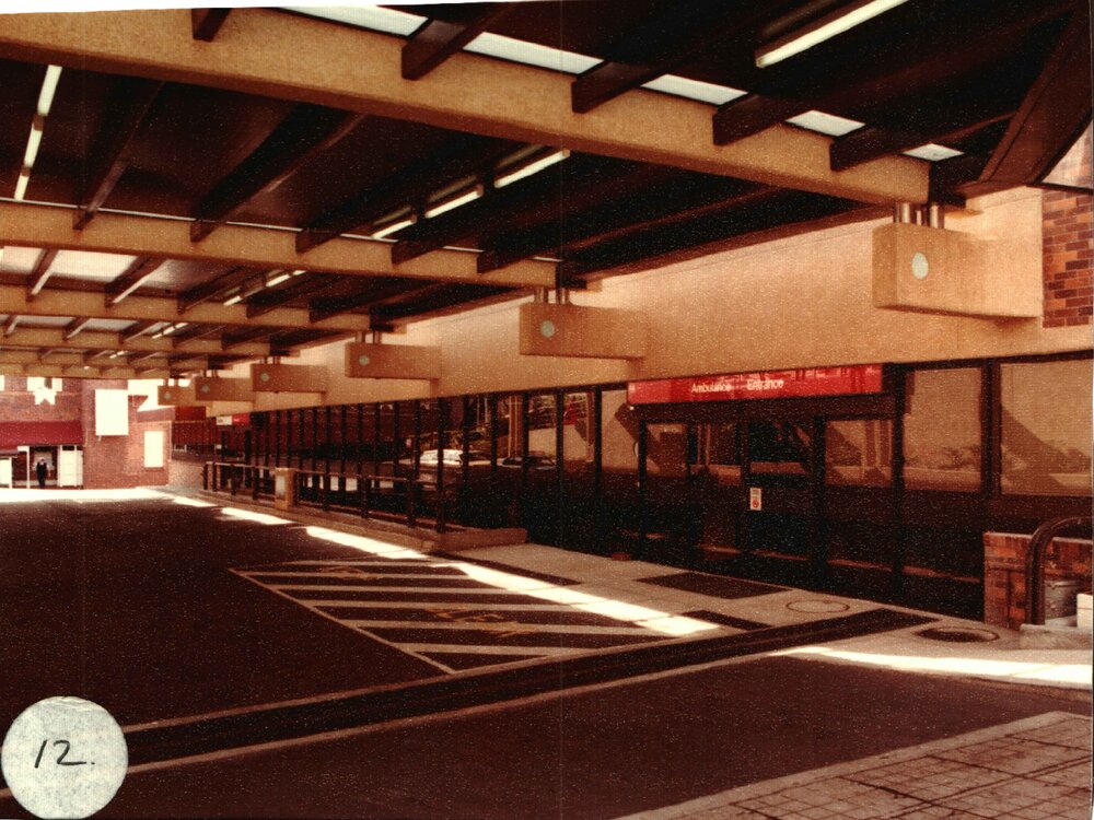 RECONSTRUCTION of the 80s:  Ambulance entrance,1985