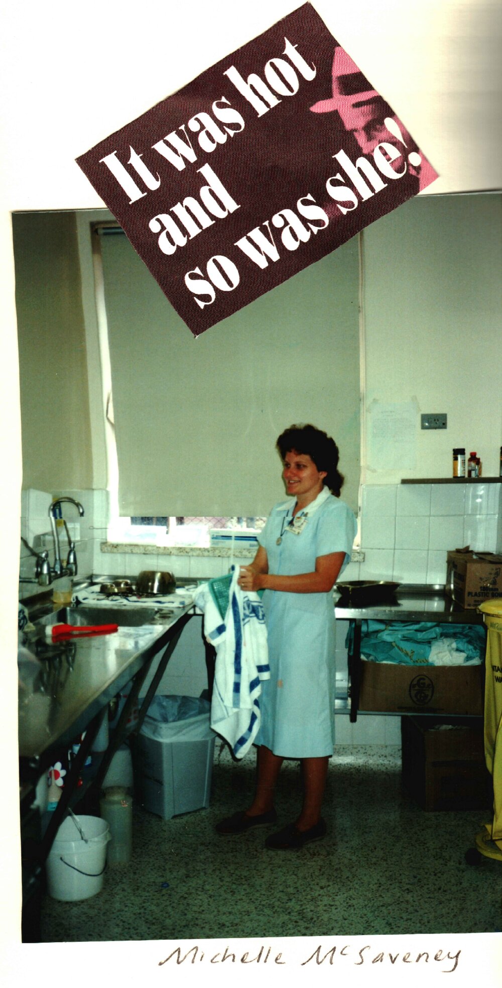 MIDWIFERY Scrapbook 1991 TO 1998, Michelle McSaveney cleaning 1993