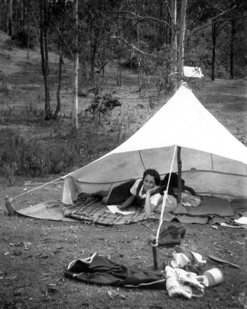 Girl Guides from Ipswich and Rosewood at Allowah Scout Camp, Chuwar, Ipswich, 1956