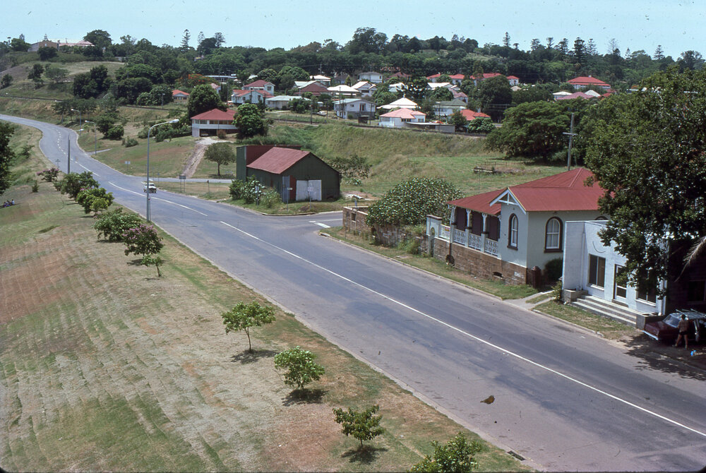 Streetscape looking east along Bremer Street, Ipswich, 1977-1978