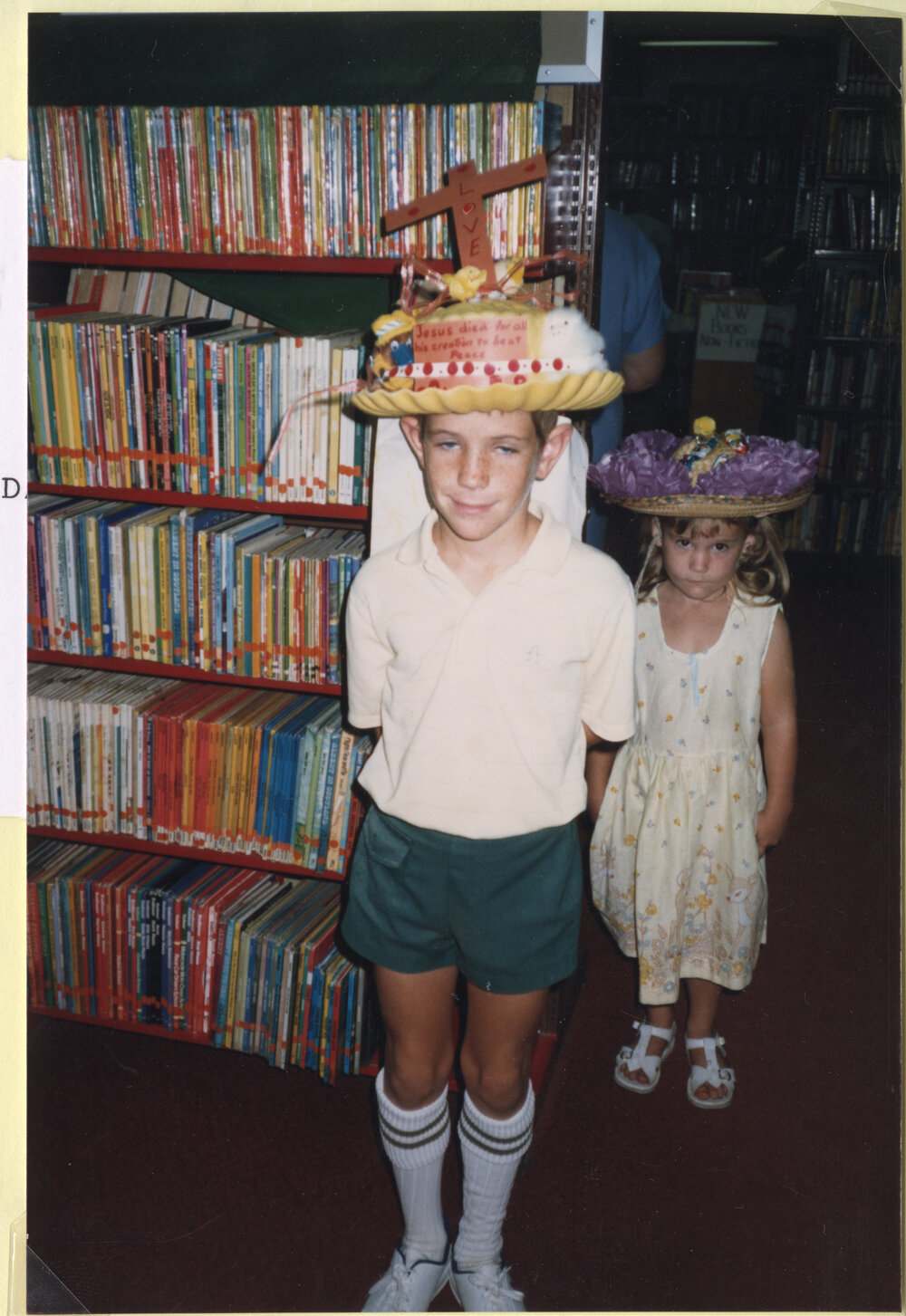 Series of images of an Easter Hat Parade, Ipswich Municipal Library, Ipswich Centre, Bell &amp; East Streets, Ipswich, March 1989