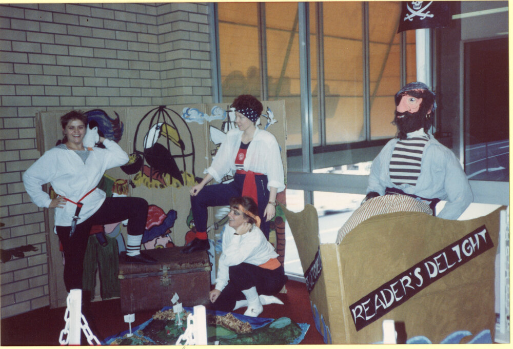 Pirate themed display, Ipswich Municipal Library, Ipswich Centre, Bell &amp; East Streets, Ipswich, June 1991