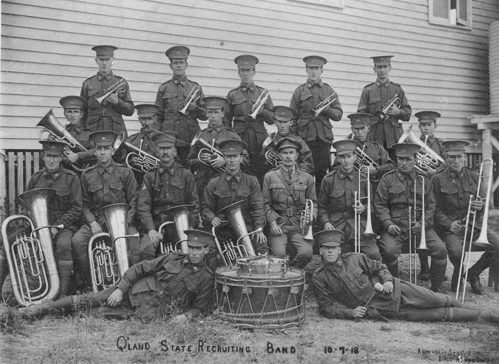 Queensland State Recruiting Band, Enoggera, 1918