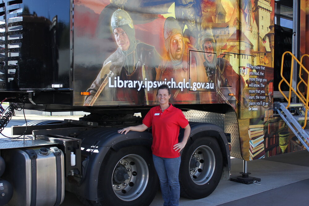 Launch event for the new Ipswich Mobile Library, Workshops Rail Museum, North Ipswich, July 2016