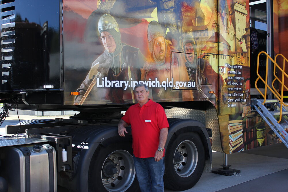 Launch event for the new Ipswich Mobile Library, Workshops Rail Museum, North Ipswich, July 2016