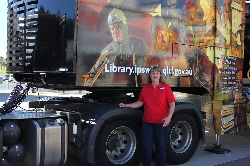 Launch event for the new Ipswich Mobile Library, Workshops Rail Museum, North Ipswich, July 2016