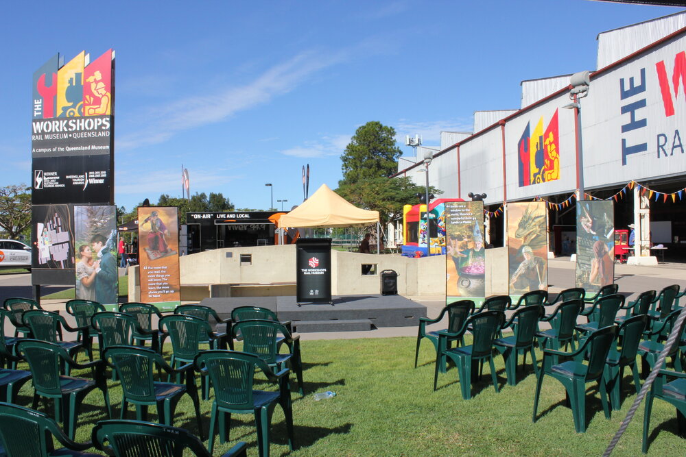 Launch event for the new Ipswich Mobile Library, Workshops Rail Museum, North Ipswich, July 2016