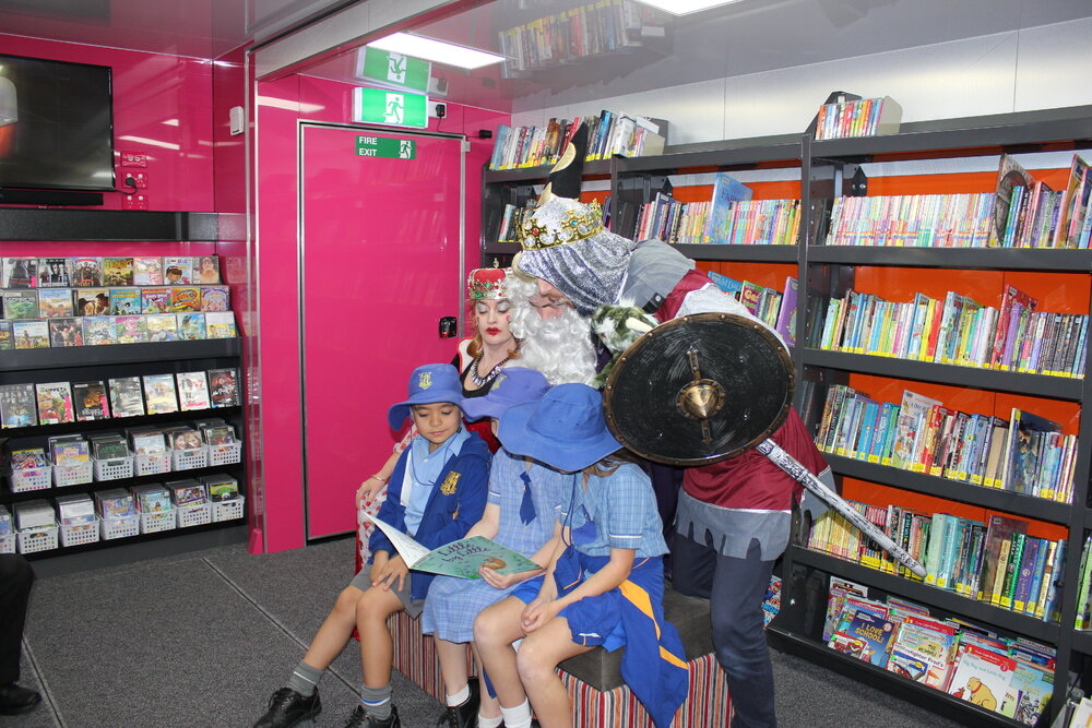 Launch event for the new Ipswich Mobile Library, Workshops Rail Museum, North Ipswich, July 2016
