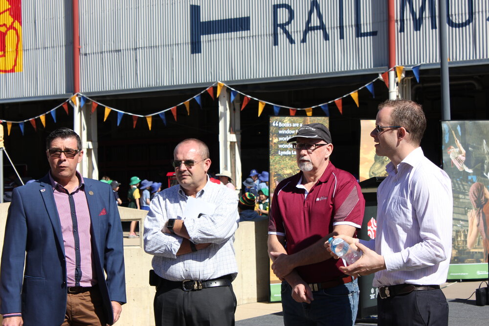 Launch event for the new Ipswich Mobile Library, Workshops Rail Museum, North Ipswich, July 2016