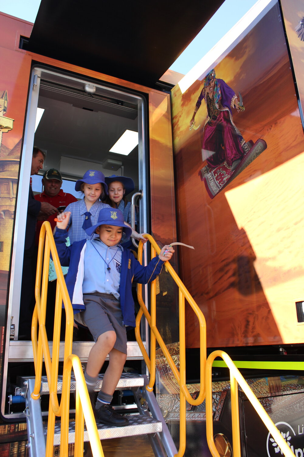 Launch event for the new Ipswich Mobile Library, Workshops Rail Museum, North Ipswich, July 2016