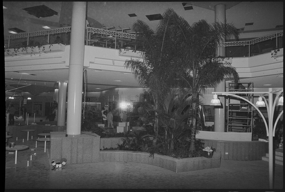 Ground floor of Redbank Plaza Shopping Centre during construction, Redbank, September 1985
