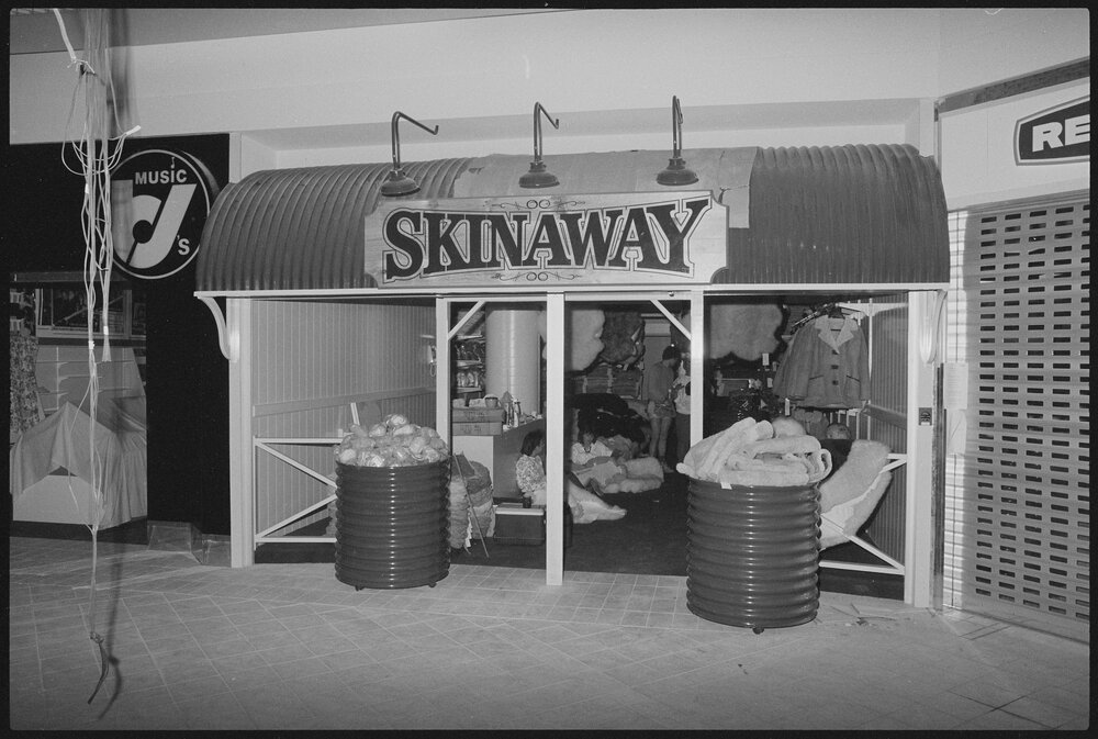 Redbank Plaza Shopping Centre Skinaway store before the grand opening, Redbank, September 1985