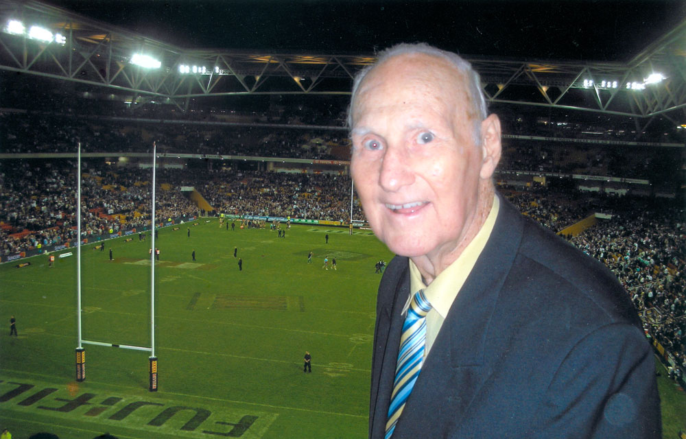 Denis Flannery, former Queensland and Australian rugby league representative, Lang Park, Brisbane, 2008