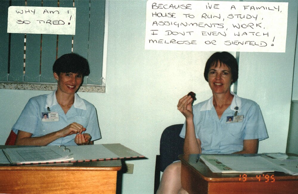 MIDWIFERY Scrapbook 1991 TO 1998 2 unidentified staff 1995