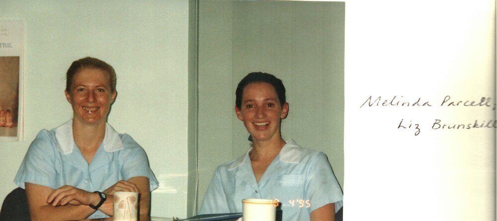 MIDWIFERY Scrapbook 1991 TO 1998  Melinda Parcell, Liz Brunskill, 19.04.1995; 