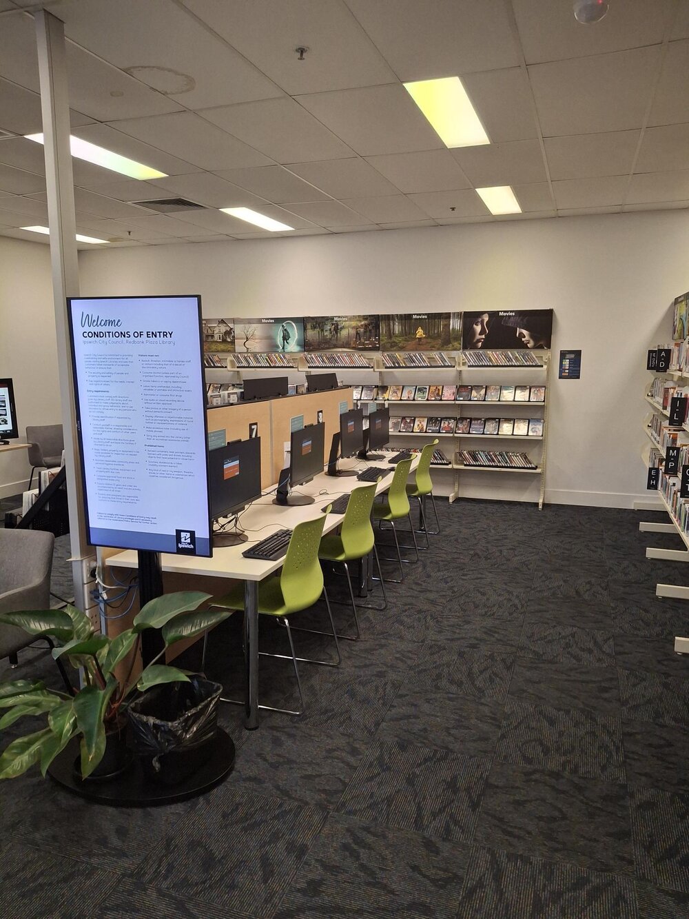 Redbank Plaza Library, prior to renovations, Ipswich, August 2025