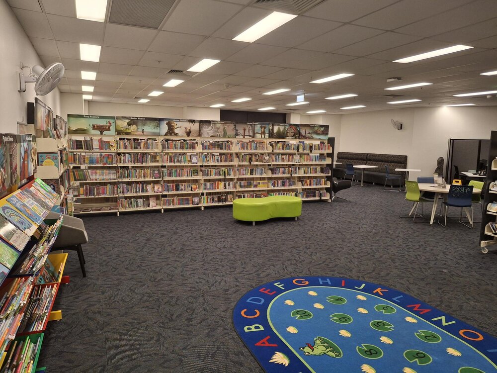 Redbank Plaza Library, prior to renovations, Ipswich, August 2025