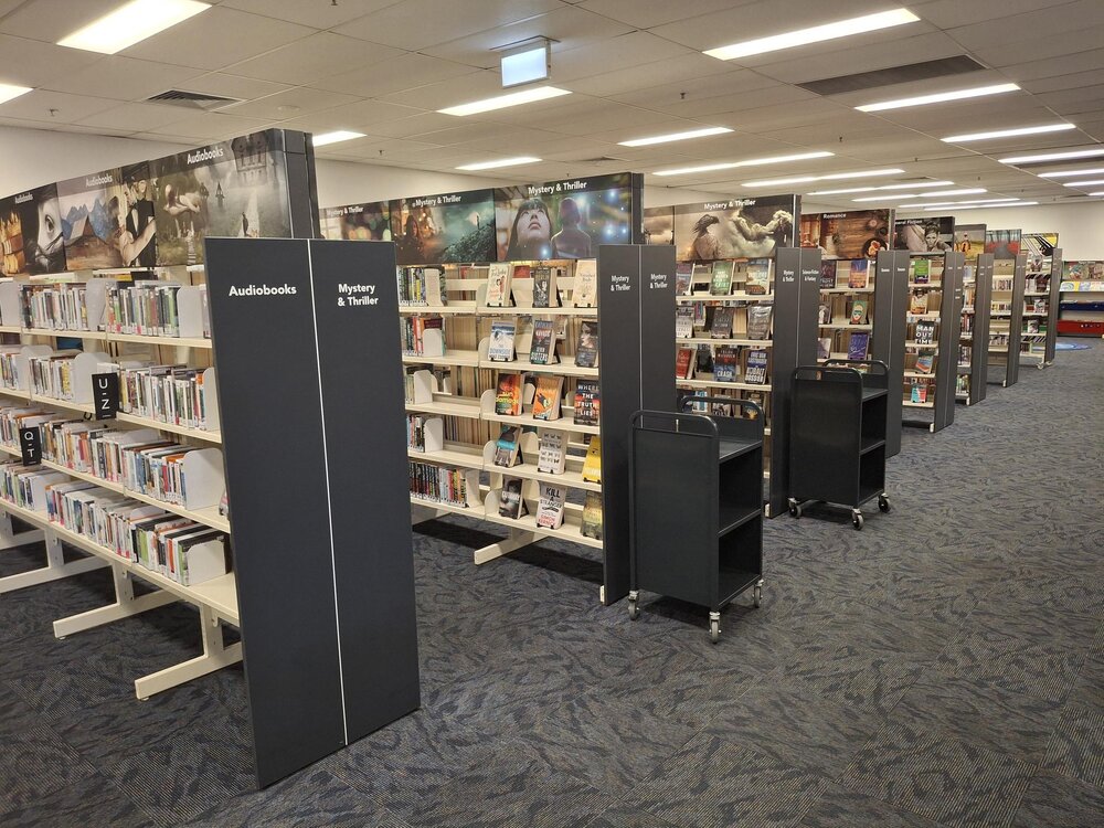 Redbank Plaza Library, prior to renovations, Ipswich, August 2025