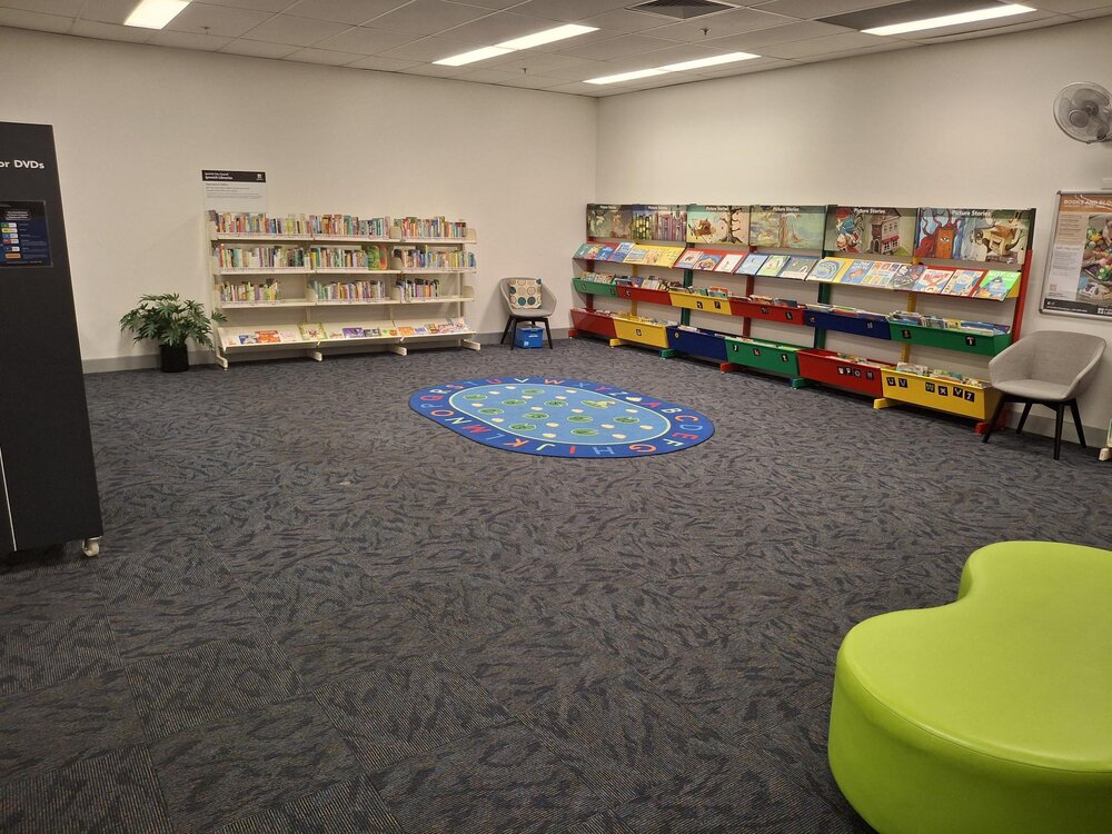 Redbank Plaza Library, prior to renovations, Ipswich, August 2025