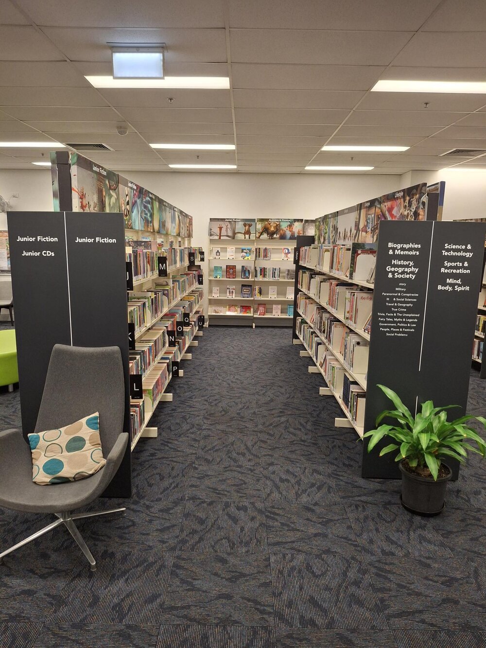 Redbank Plaza Library, prior to renovations, Ipswich, August 2025