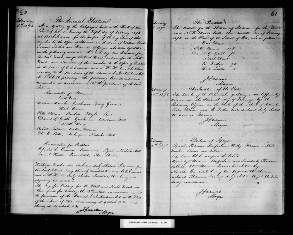 1878 Ipswich Municipal Council Minutes