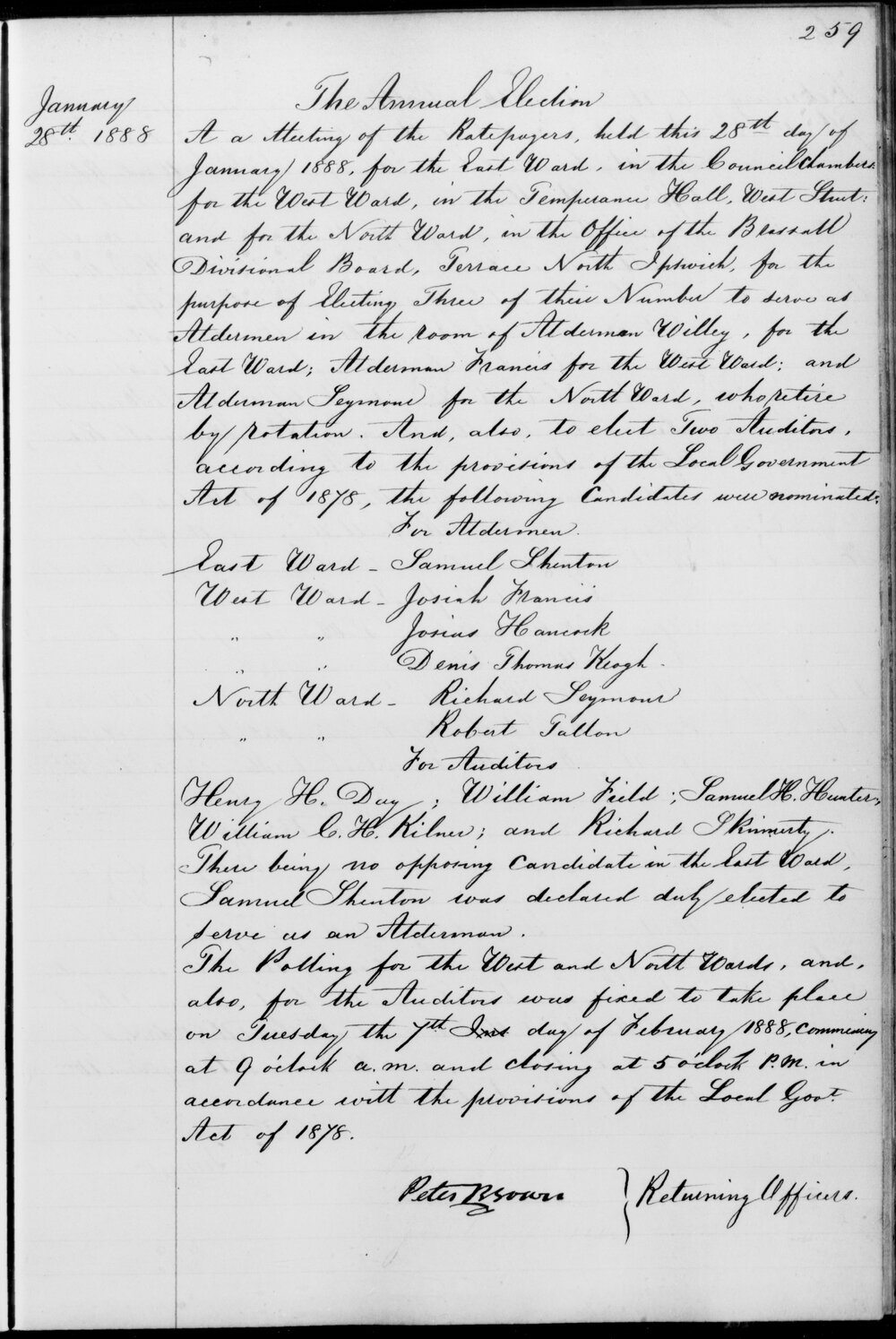 1888 Ipswich Municipal Council Minutes