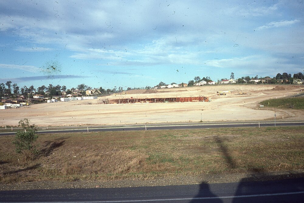 Early stage of construction of Redbank Plaza, Redbank, Ipswich, c.1985