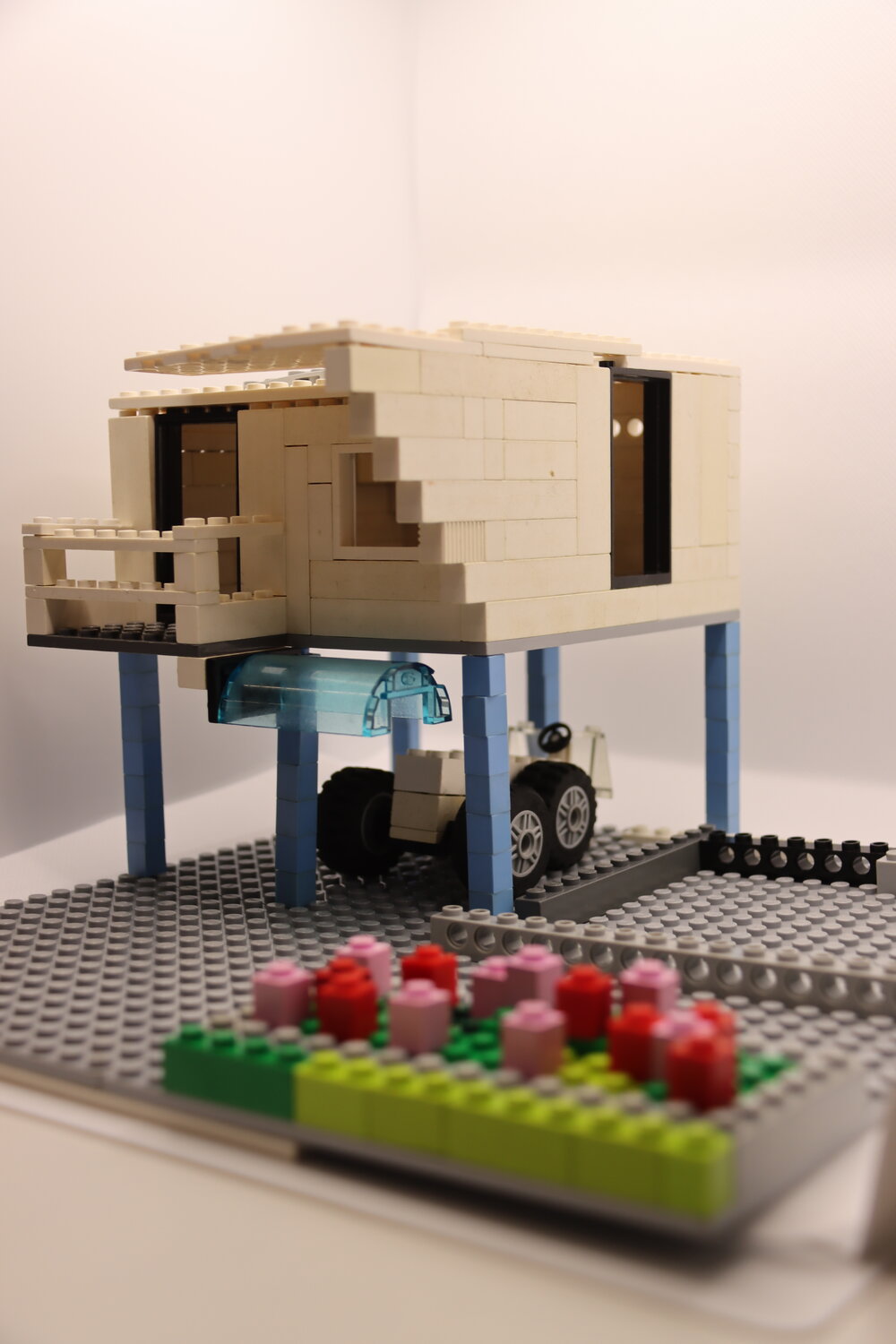 Brickswich version of Timber home and gardens, view from driveway, Ipswich, 1969