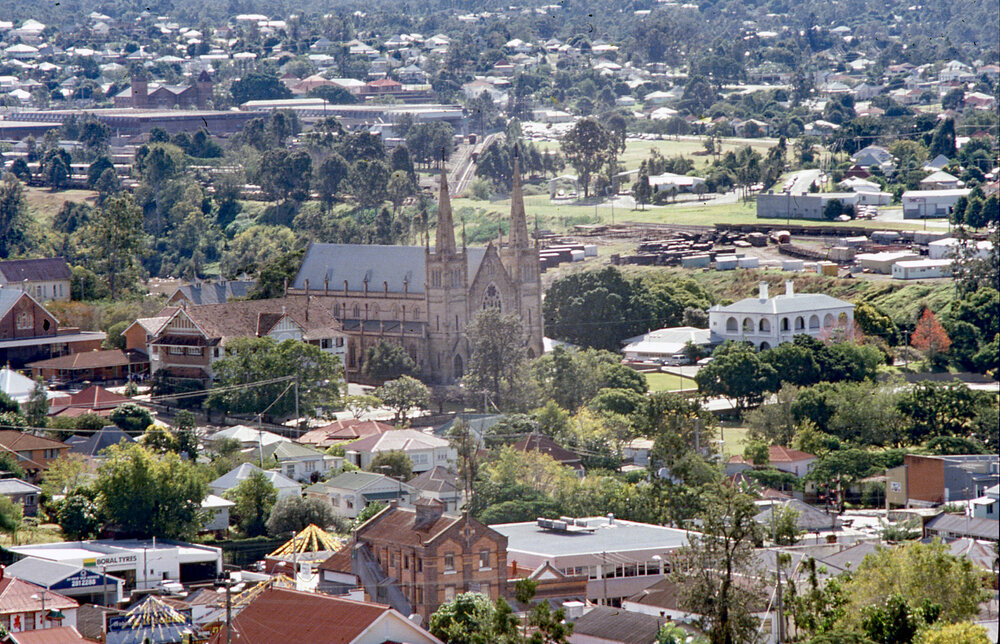 Panoramic view of Ipswich from Hospital, c.1992