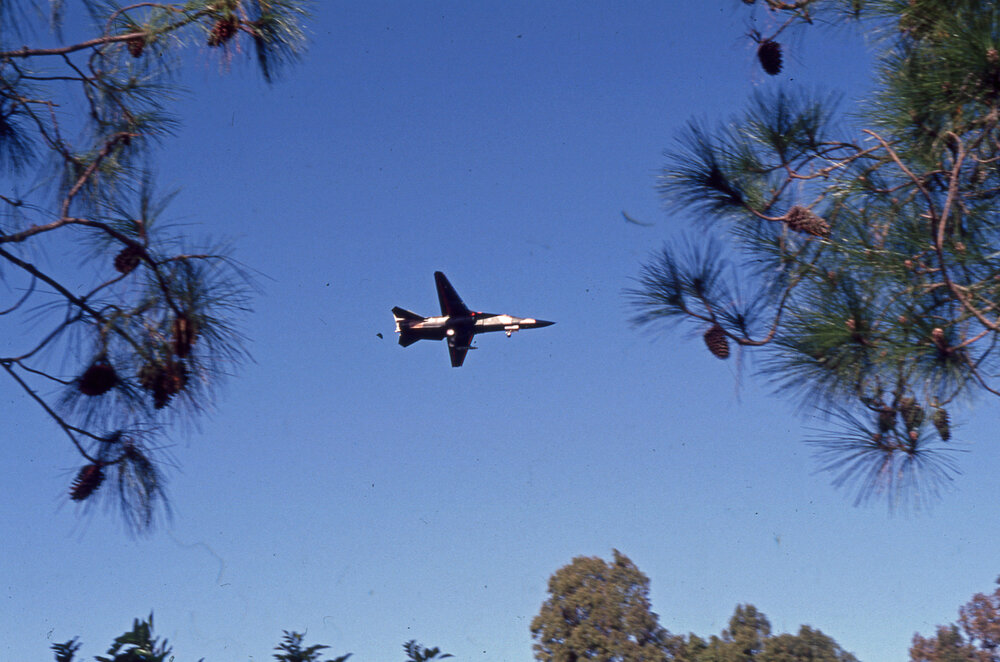 F111 aeroplane in flight, c.1992