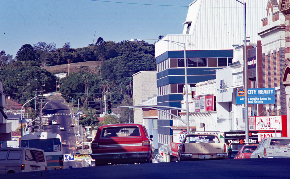 View down Brisbane Street, c.1992