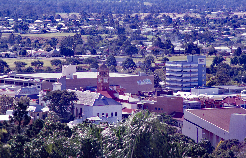 Panoramic view of Ipswich CBD  towards North Ipswich, c.1992
