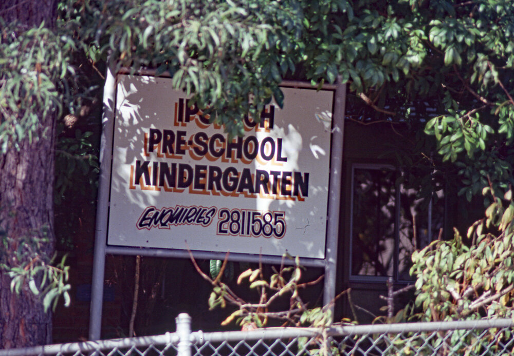 Ipswich Pre-School Kindergarten sign, c.1992