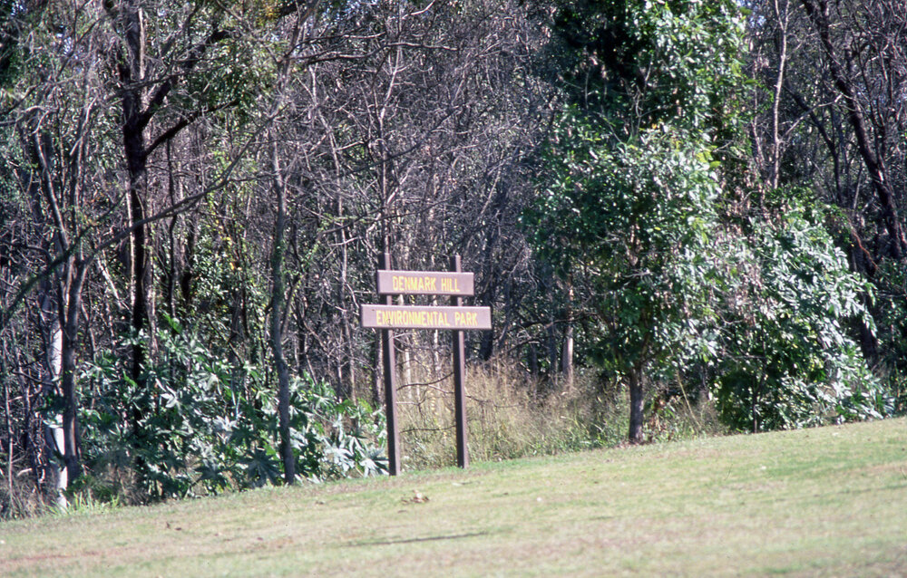 Denmark Hill Environmental Park sign, c.1992