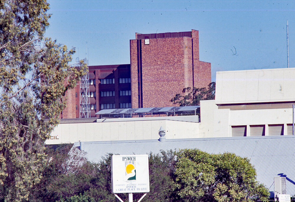 View of Ipswich Hospital tower block, c.1992