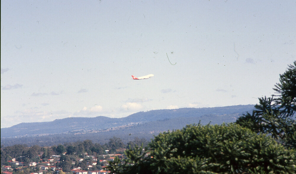 Panoramic view Ipswich with aeroplane in distance, c.1992 