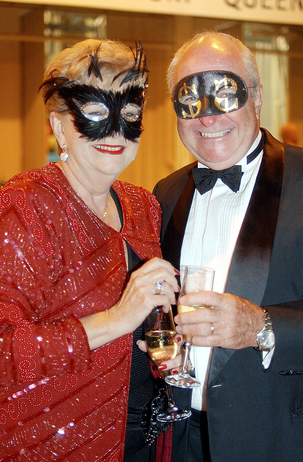 Masked attendees at the Ipswich Mayor's Ball, Ipswich, April 2003